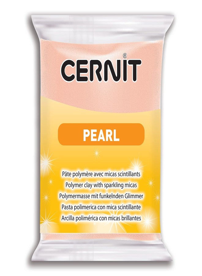Cernit Polymer Clay - Pearl Series - 56 Grams Block - Made in Belgium (Pink) - Image 1